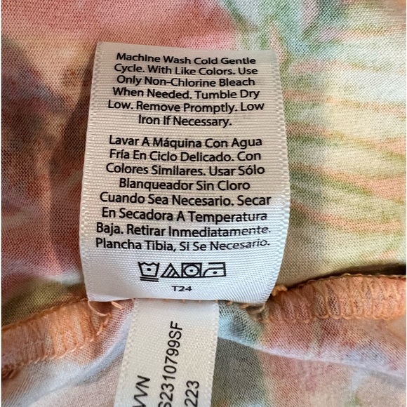 NWOT Joyspun Papaya and Banana Print Shorts with elastic waist and Pockets XL - Picture 6 of 7